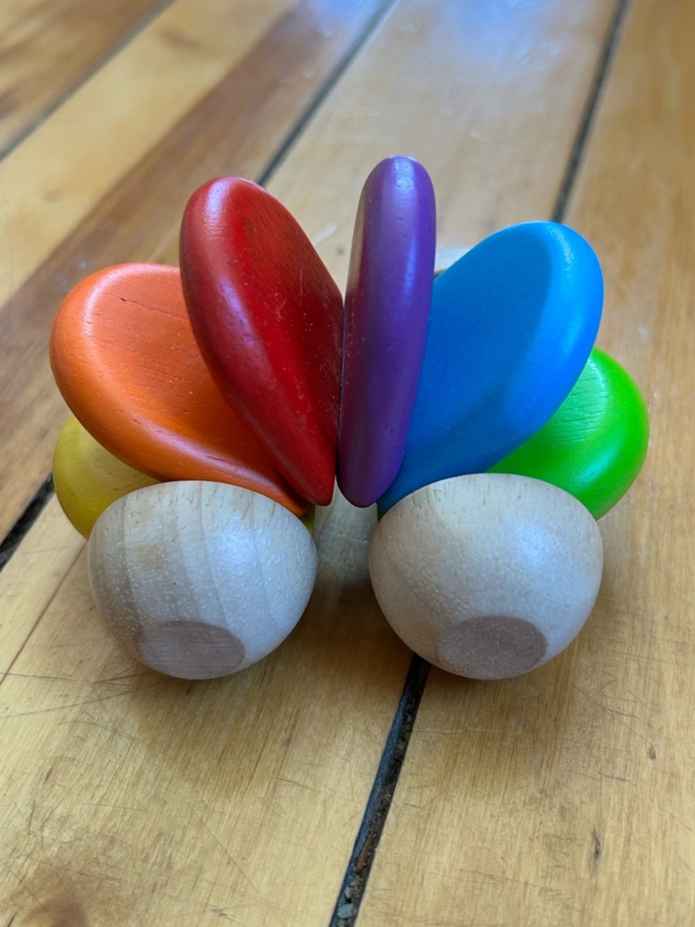 Wooden Rainbow Car for baby
